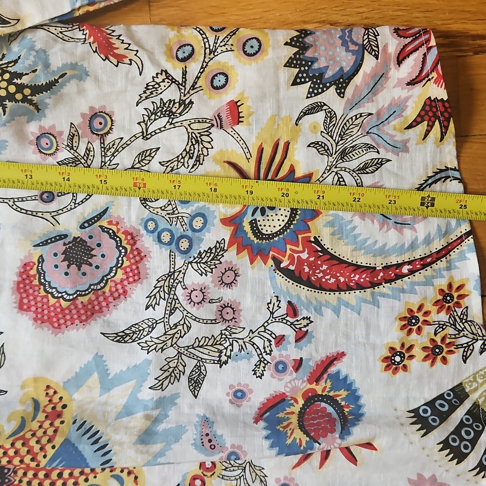 Hester & Orchard Linen Blend Top Floral Multi Color Size XL - Picture 10 of 12